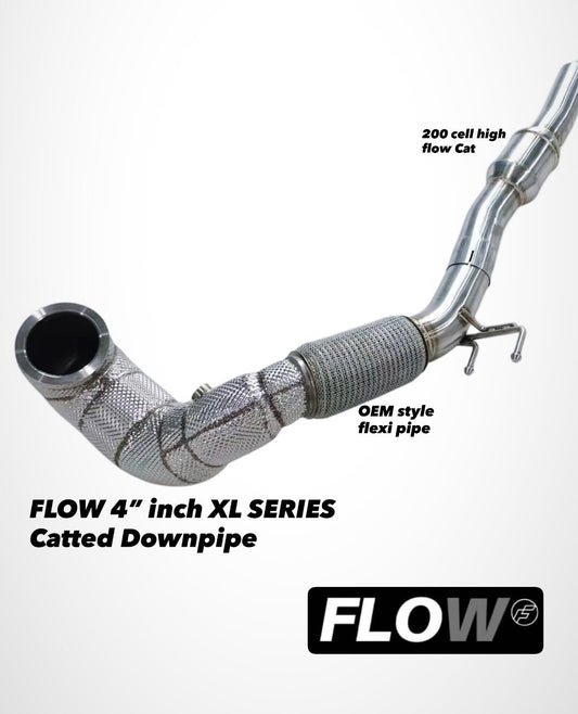 FLOW 4" AWD CATTED DOWNPIPE - VW MK7 & 7.5 GOLF R