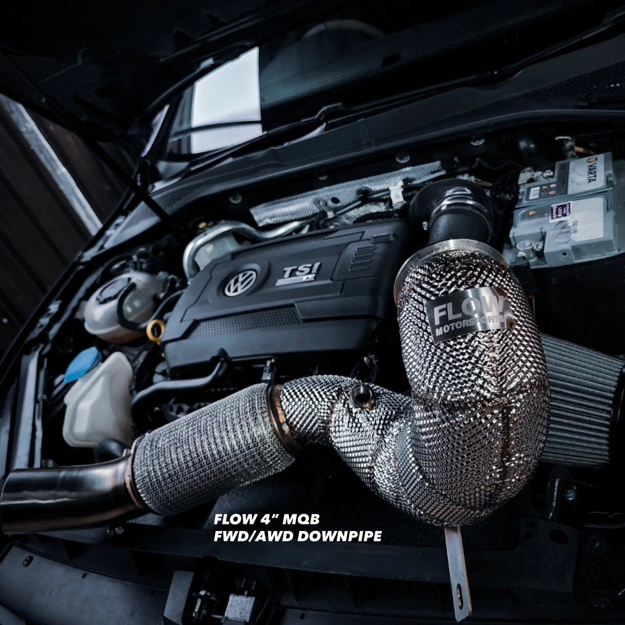 FLOW 4" AWD RACE DOWNPIPE - VW MK7 & 7.5 GOLF R