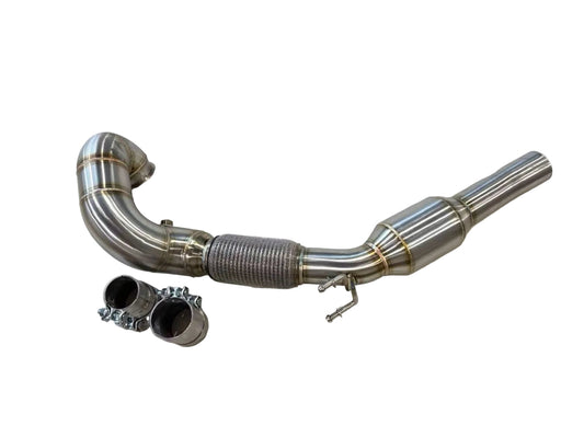 FLOW 4” FWD Catted Downpipe – MQB EA888 Gen 3 (VW GTI Mk7/7.5, Audi A3 FWD, Skoda, SEAT)