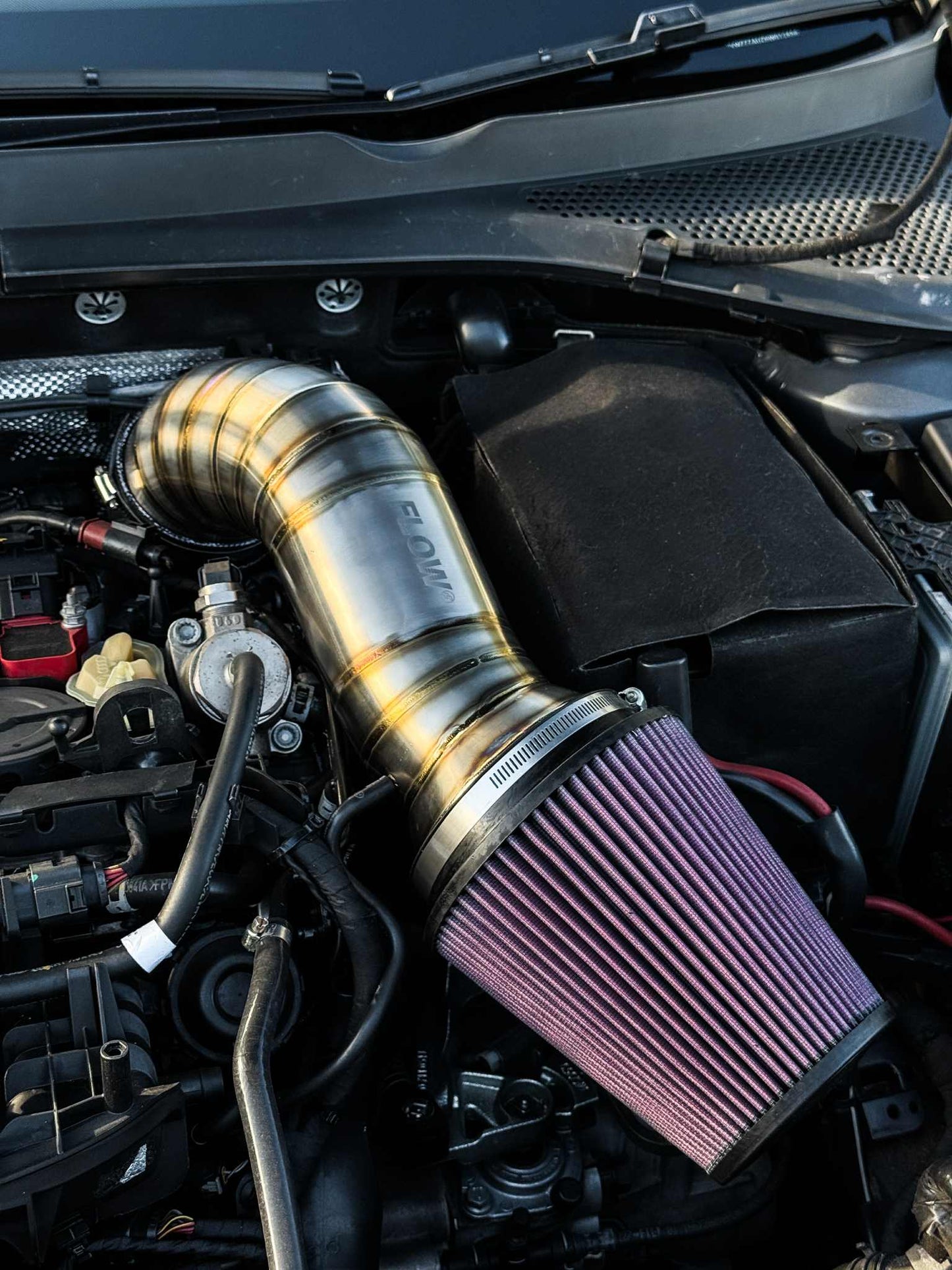 FLOW 4” Titanium Intake Kit – MQB 1.8T / 2.0T (Golf R & GTI Mk7/7.5, Audi S3 8V, A3, Tiguan, Passat)