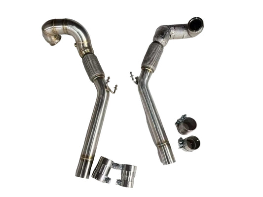 FLOW 4” FWD Race Downpipe – MQB EA888 Gen 3 (VW GTI Mk7/7.5, Audi A3 FWD, Skoda, SEAT)